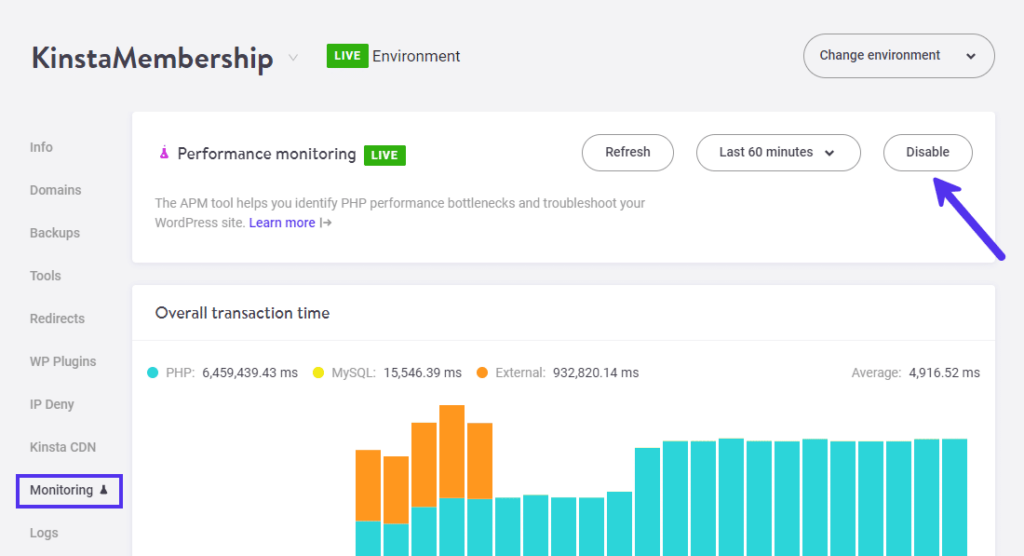 Monitoring site web