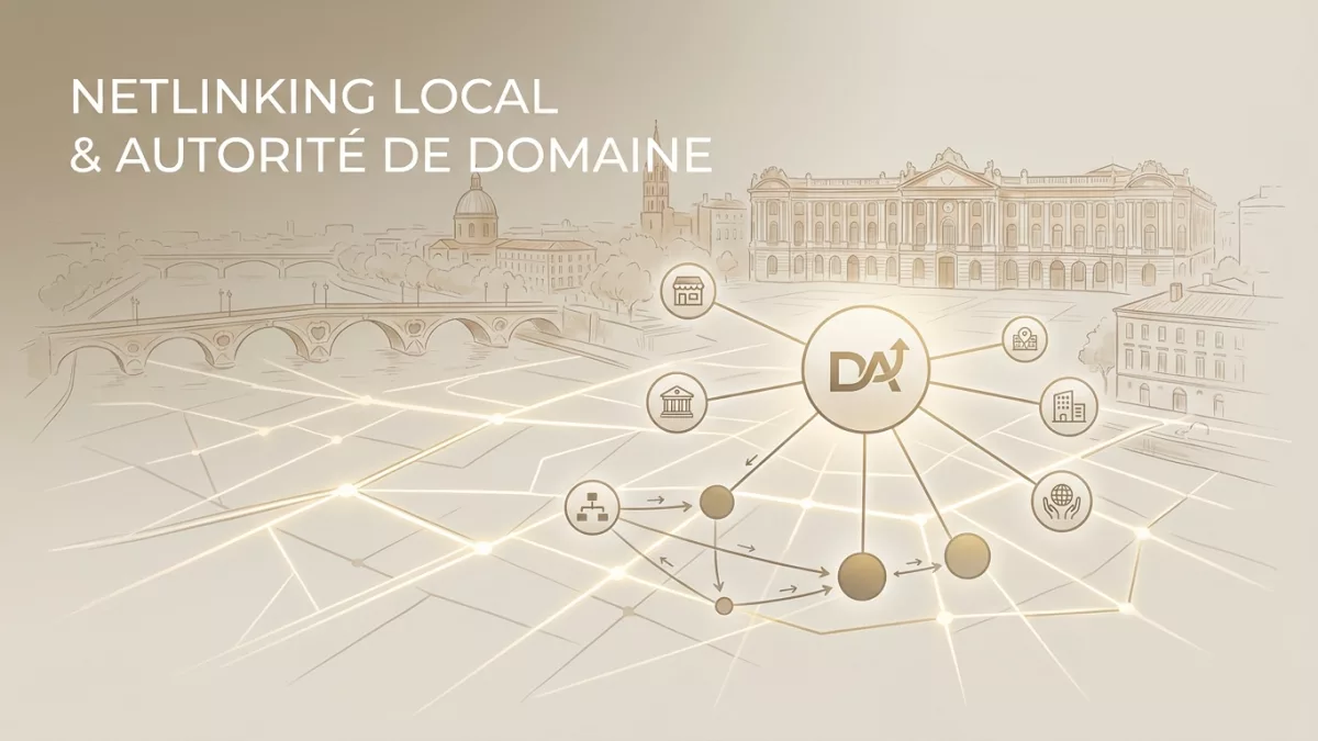 Stratégie de netlinking local et autorité de domaine.