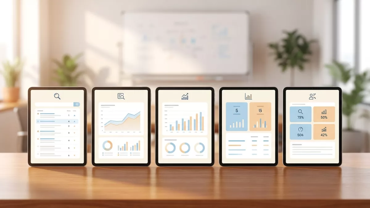 Tableau comparatif des 5 outils de suivi de positions.